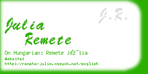 julia remete business card